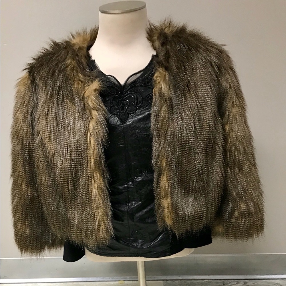 Inc Faux Fur Jacket